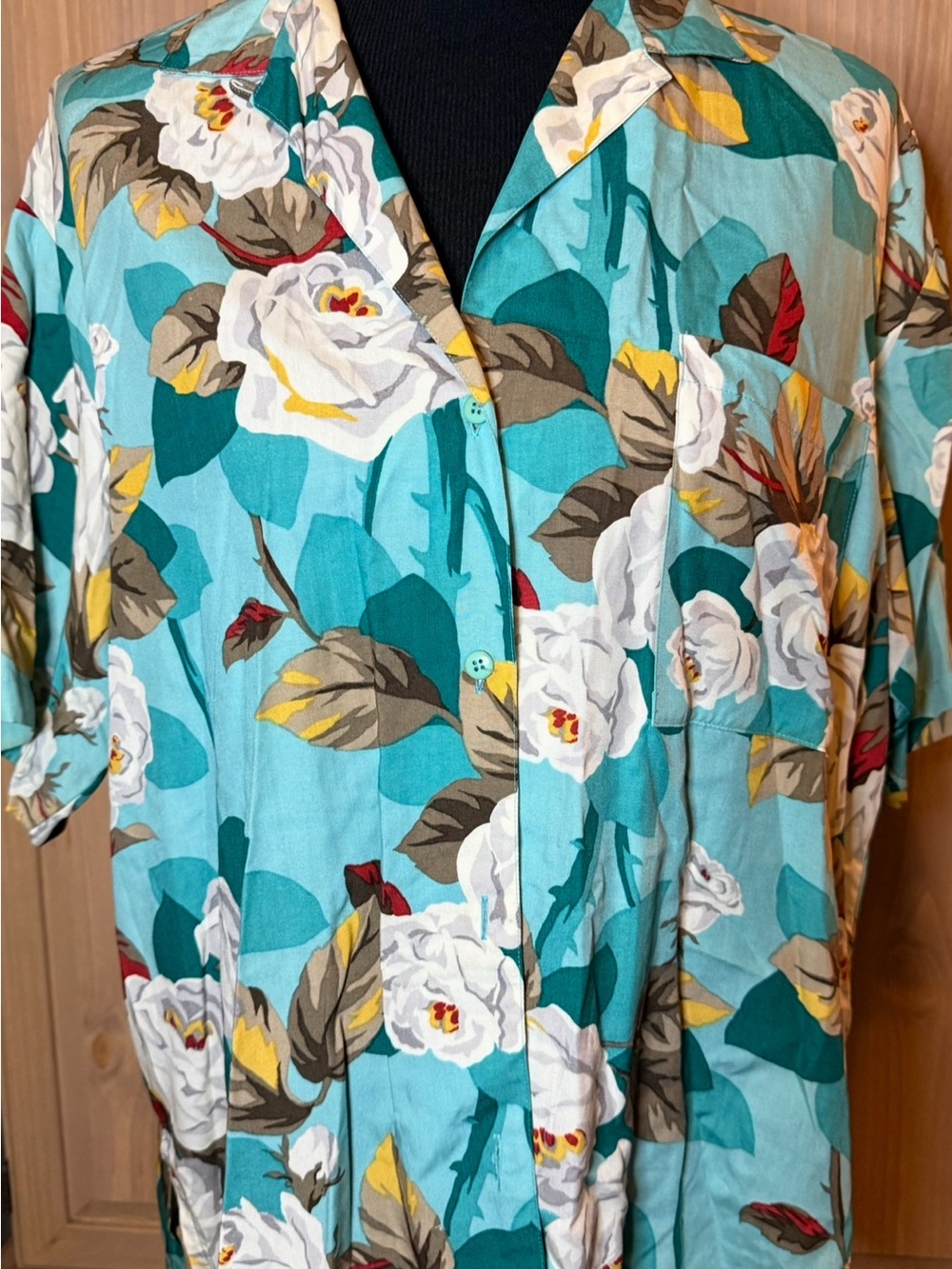 Vintage 90’s Album by Kenzo Silk Rayon Floral Shirt Size Small Made in Japan